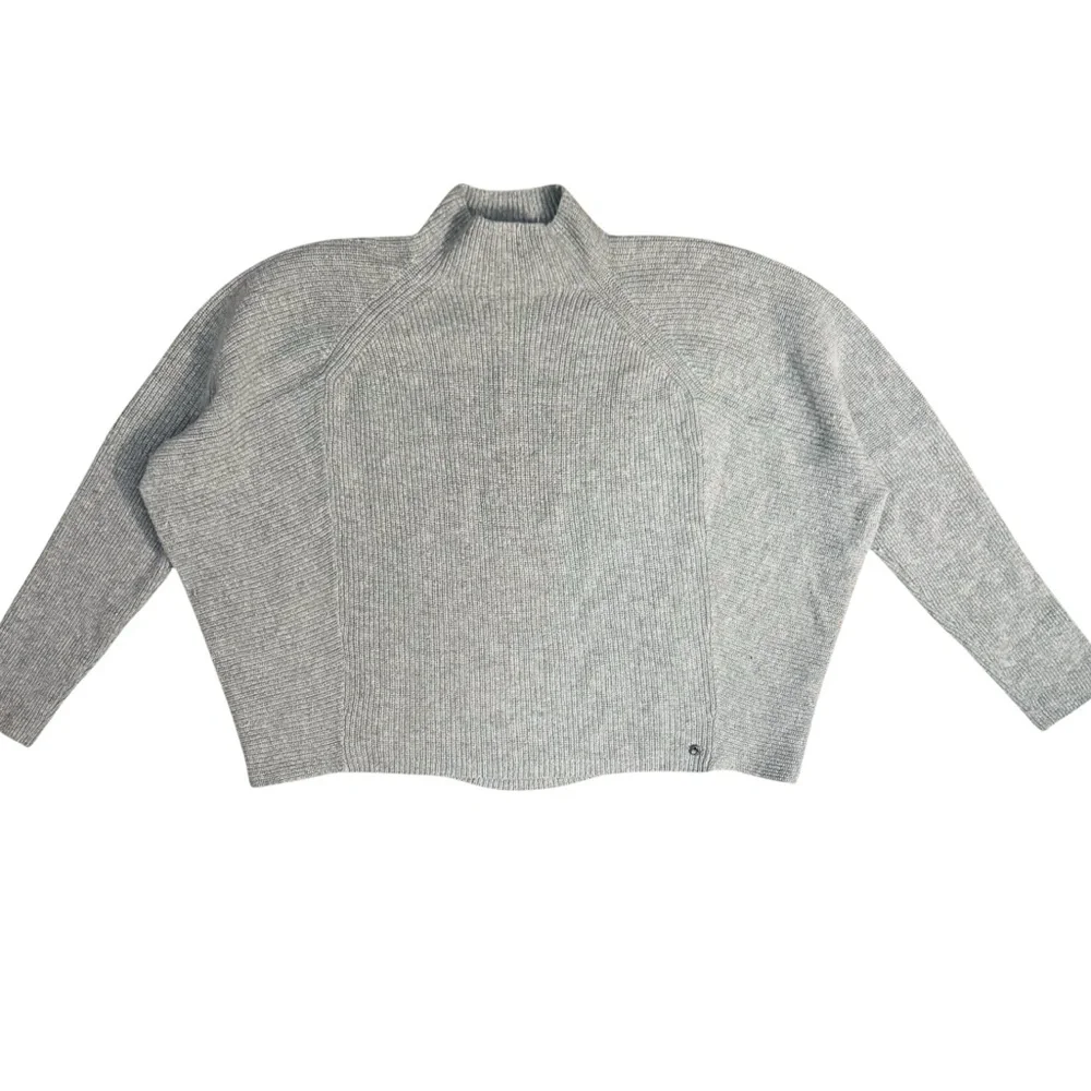 Ted Baker London Grey Ribbed Mock Neck Batwing Sweater L-1X